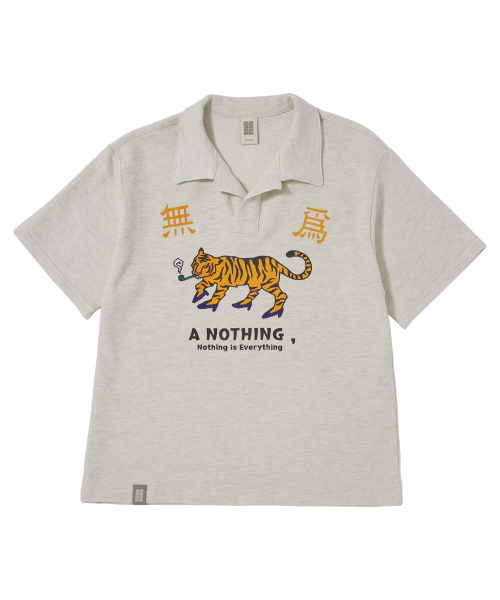 MU-WI PIN-KNIT 1/2 COLLAR-TEE (Oatmeal)