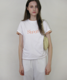 Sinoon Signature Logo T-Shirts (White/Apricot)