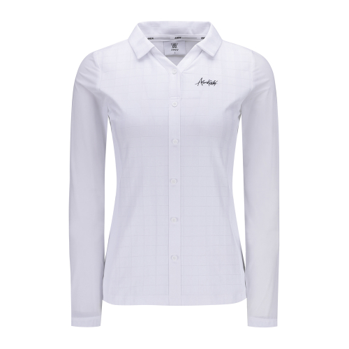 WOMEN V NECK LONG T-SHIRT_WH