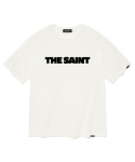 세인트페인(SAINTPAIN) SP 볼드 세인트 반팔 티셔츠-크림
