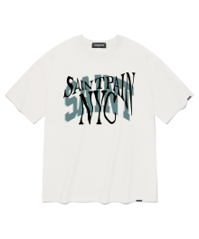 SP 피그먼트 플로우 NYC 반팔 티셔츠-크림