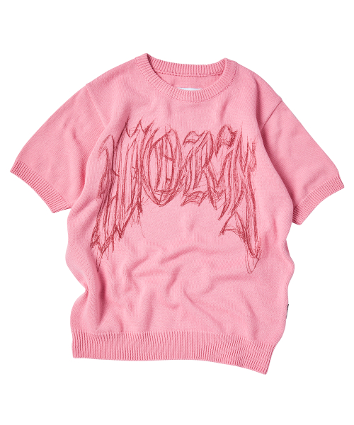 Smoke вязаная футболка с коротким рукавом Pink