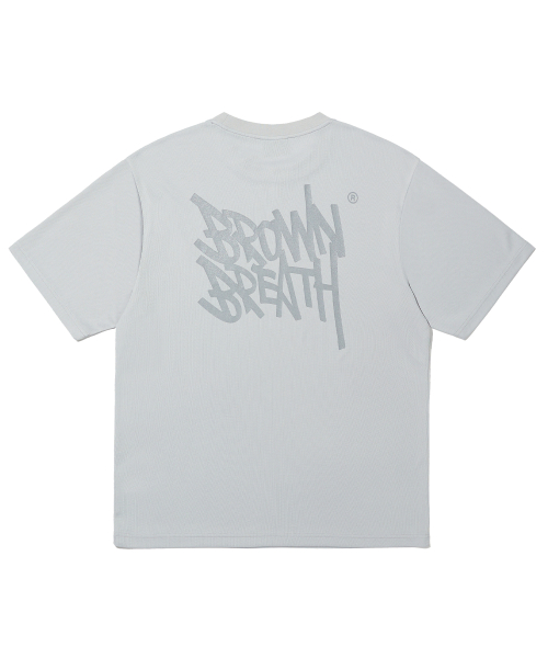 브라운브레스(BROWNBREATH) REFLECTIVE TAG MESH TEE - GREY 브라운브레스(BROWNBREATH) REFLECTIVE TAG MESH TEE - GREY