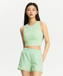 NBNGE3W702 / WOMEN 워터 골지 크롭탑 래쉬가드 (L/GREEN)