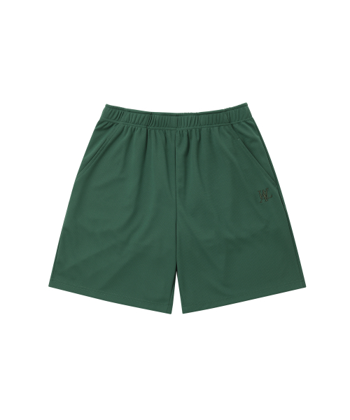 우알롱(WOOALONG) Signature summer mesh half pants - GREEN