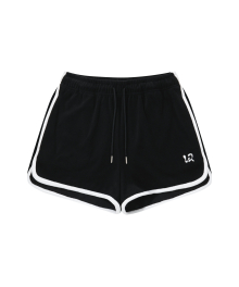 Piping terry shorts - BLACK