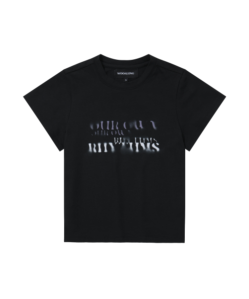 Tシャツ・カットソー WOOALONG Soft slim graphic T-shirt SA015 ☆人気☆【WOOALONG】☆Signature soft slim line T-shir.t