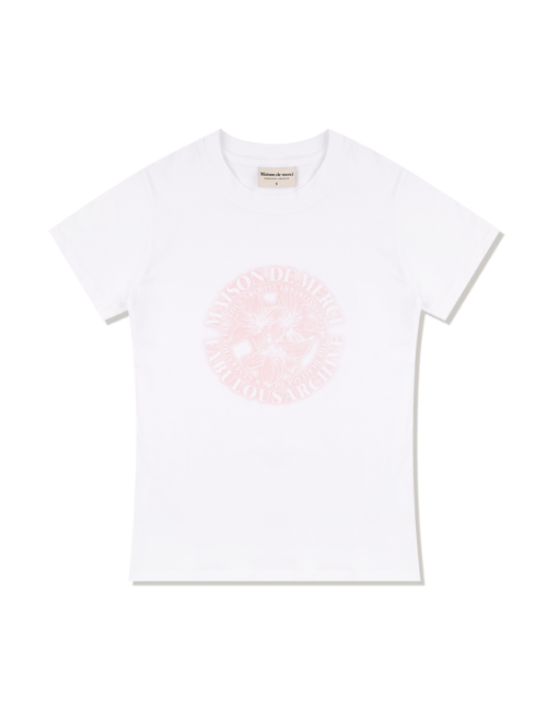 Женская футболка Le Lys из джерси White Pink (FCE2TS206W)