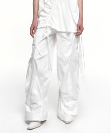DISTORTED DRAPING PANTS (UNISEX) IVORY