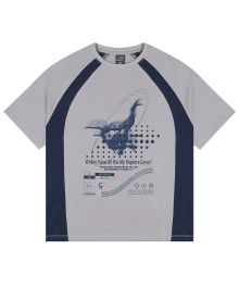 GT040 벨로키 크루 넥 반팔 래글런 티셔츠 (GRAY)
