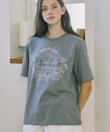 Rosy Garden Print T-shirt - Charcoal