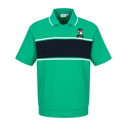 Collaboration Color Block Shirts_Green (Men)