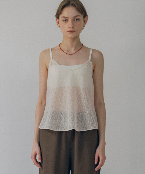 Прозрачный кружевной бюстье A3490 — Cream