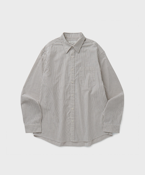 EDITOR STRIPE SHIRT [BLACK]