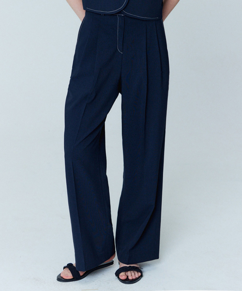 summer double широкие брюки navy