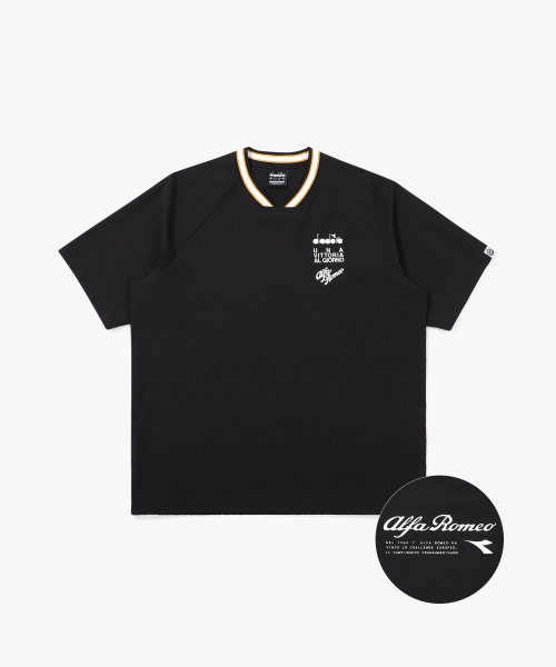 Футболка Alfa Romeo из жатки BLACK