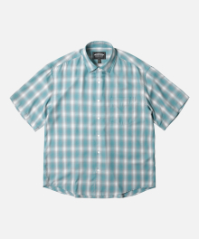 OMBRE CHECK RELAXED HALF SHIRT _ MINT