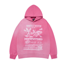 The Powerpuff Girls x acmedelavie magazine spray washing hoodie PINK