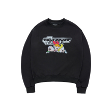 The Powerpuff Girls x acmedelavie logo crop sweatshirt BLACK