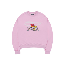 The Powerpuff Girls x acmedelavie logo crop sweatshirt LIGHT PINK