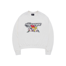 The Powerpuff Girls x acmedelavie logo crop sweatshirt CREAM