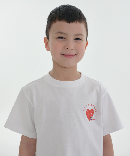 클로브(CLOVE) [24SS clove] Heart T-shirt_Kids (White