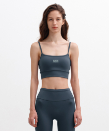 MOUVEMENT W CLASSIC LOGO BRA TOP ash blue