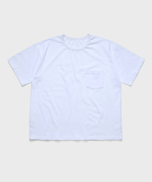 라운드 포켓 숏 슬리브 티셔츠_White