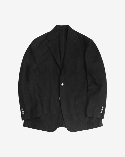 408 Linen Washed Jacket Black