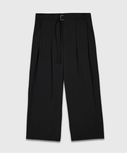 Широкие слаксы с поясом Black