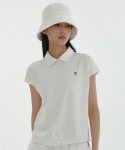 클로브(CLOVE) [24SS clove] Collar Cap Sleeve T-Shirt (White)