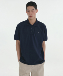 [24SS clove] Standard Pique T-Shirt_Men (Navy)