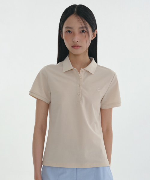 [24SS clove] Standard Pique T-Shirt Women Light Beige