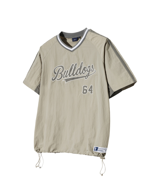 MUSINSA | YALE Baseball Nylon Short Sleeve_Ivory