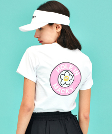 홀인컵 반팔 티셔츠 화이트-핑크