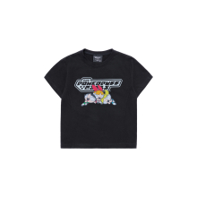 The Powerpuff Girls x acmedelavie logo crop t-shirts BLACK