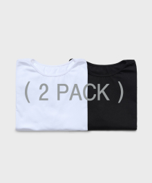 보트넥 숏 슬리브 티셔츠_2Pack