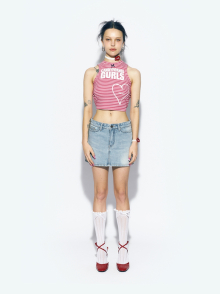 BACKSTRING SLEEVELESS T-SHIRT PINK