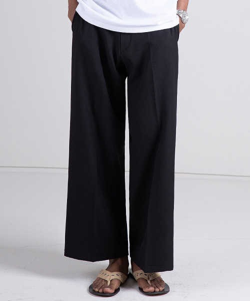 Roomy Breezy Relaxed Trousers BLACK
