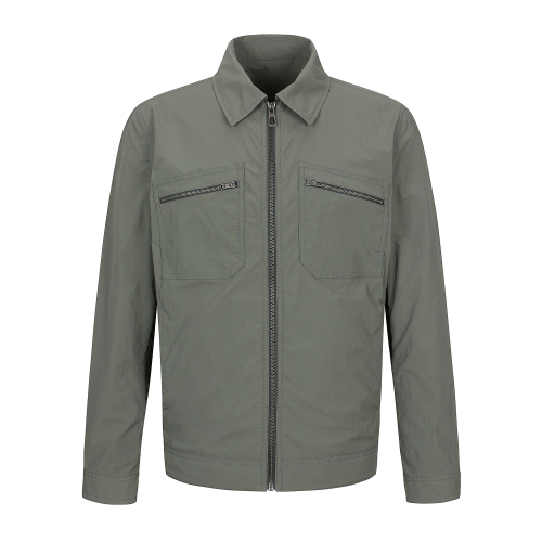 Короткая куртка с эффектом стирки D-Khaki (AM0EJP25127)