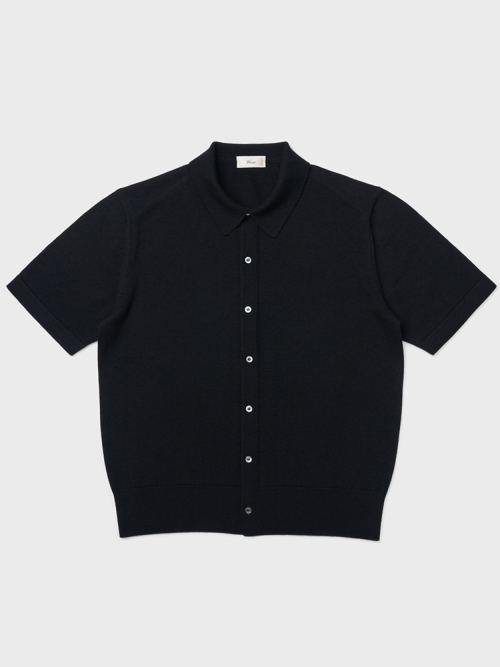 24SS Essential collar cardigan Black