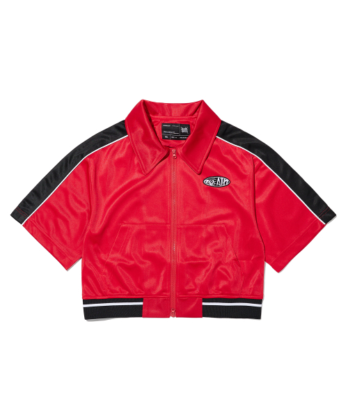 W BREATH CROP TRACK JACKET - RED