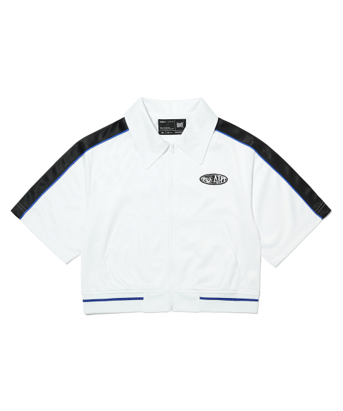 W BREATH CROP TRACK JACKET - WHITE