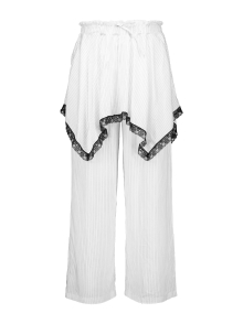 STRIPE SKRIT PANTS / WHITE