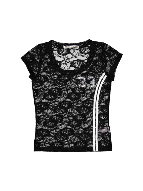 ★SETUP-EXE★ 33 LACE TOP 셋업이엑스이(SETUP-EXE) 33 LACE TOP / BLACK - 사이즈 & 후기