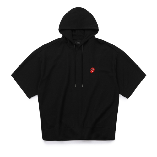 TRS C/TONGUE LOGO 1/2 HOODIE BK BRENT2480