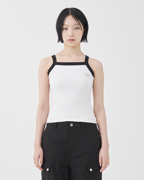Essential Ringer Sleeveless White / Black