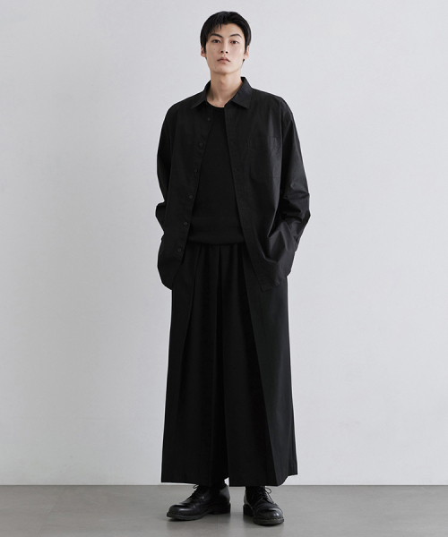 무신사 스탠다드() 맥시멀 스커트 슬랙스 [블랙] 상품 이미지