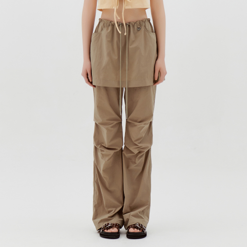 LYLON SKIRT LAYERED TRACK PANTS KHAKI BQ2WP020