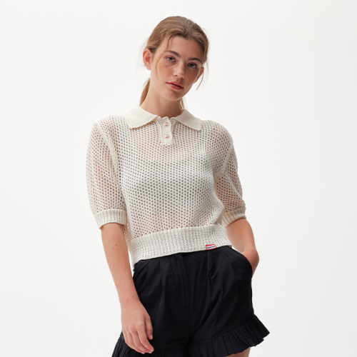 Кроп-топ Crop Shorts Sleeve Ivory HAW0003AKZIVO